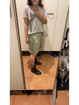 「アイテム（レインシューズ）」を使った、Youmiさん（レディース・153cm・30代）の夏コーディネート