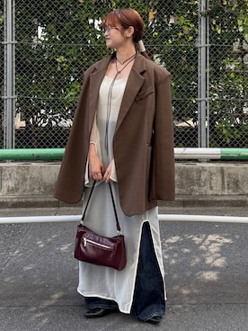 「アイテム（ジャケット/アウター）」を使った、Riさん（レディース・155cm）の秋コーディネート