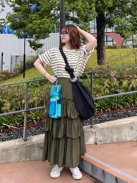 「CLEA（クレア）のアイテム」を使った、Riさん（レディース・154cm）の夏コーディネート