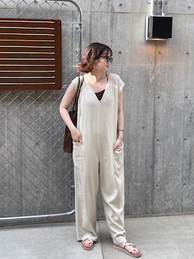 「WEARyouthコーデ」｜「アイテム（オールインワン・サロペット）」を使った、Riさん（レディース・154cm）の夏コーディネート