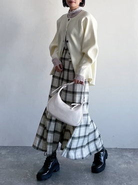 「PBLIM（ページボーイリム）の【PAGEBOYLIM】シアータートルインナー（Tシャツ/カットソー）」を使った、oguさん（レディース・164cm）の冬コーディネート