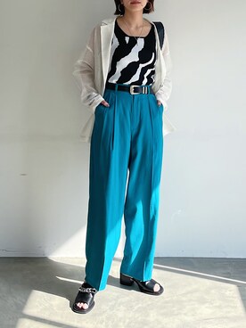 「アイテム（テーラードジャケット、ホワイト系）」を使った、oguさん（レディース・164cm）の春コーディネート