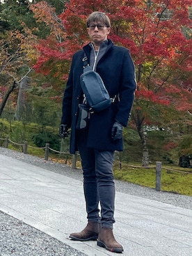 「アイテム（手袋）」を使った、mituさん（メンズ・176cm）の秋コーディネート