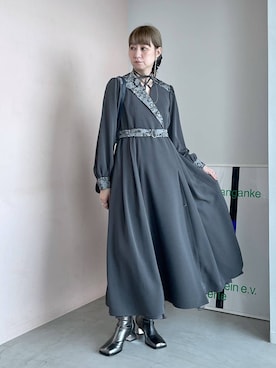 「アイテム（イヤリング）」を使った、inhhhan®さん（レディース・165cm）の秋コーディネート