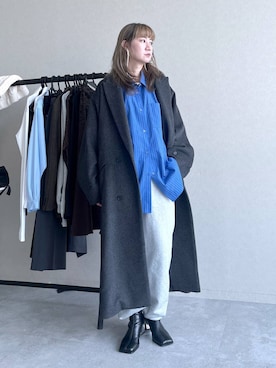 「アイテム（シャツ/ブラウス）」を使った、inhhhan®さん（レディース・165cm・40代）の冬コーディネート