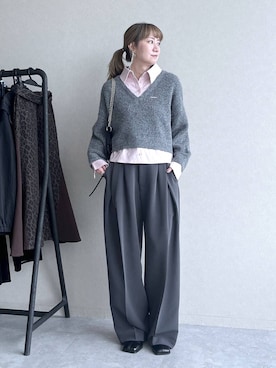 「アイテム（ピアス（両耳用））」を使った、inhhhan®さん（レディース・165cm・40代）の冬コーディネート