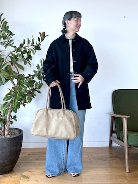 「アイテム（ステンカラーコート）」を使った、inhhhan®さん（レディース・165cm）の夏コーディネート