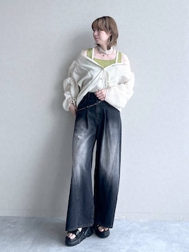 「HARE（ハレ）のアイテム（イヤリング）」を使った、inhhhan®さん（レディース・165cm）の春コーディネート