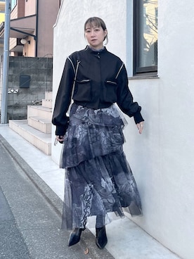 「アイテム（ブルゾン）」を使った、inhhhan®さん（レディース・165cm・40代）の冬コーディネート