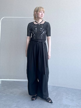 「HARE（ハレ）のプレートデザインフラップリュック(HARE)（バックパック/リュック、ブラック系）」を使った、inhhhan®さん（レディース・165cm）の春コーディネート