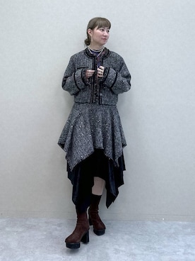 「HARE（ハレ）のアイテム（ピアス（両耳用））」を使った、inhhhan®さん（レディース・165cm）の秋コーディネート