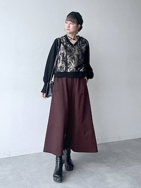 「アイテム（ピアス（両耳用））」を使った、inhhhan®さん（レディース・165cm・40代）の秋コーディネート