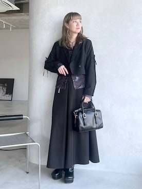 「HARE（ハレ）のアイテム（ボストンバッグ）」を使った、inhhhan®さん（レディース・165cm）の秋コーディネート