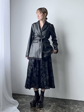 「HARE（ハレ）のチャイナロングピアス(HARE)（ピアス（両耳用））」を使った、inhhhan®さん（レディース・165cm・40代）の秋コーディネート
