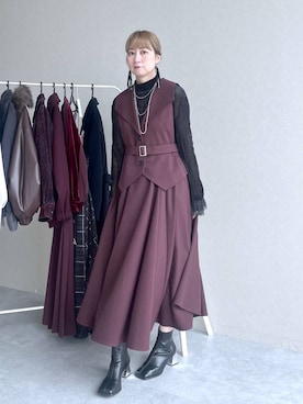 「アイテム（ワンピース）」を使った、inhhhan®さん（レディース・165cm・40代）の秋コーディネート