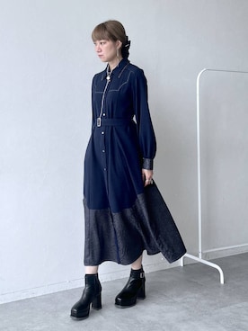 「アイテム（ワンピース/ドレス）」を使った、inhhhan®さん（レディース・165cm・40代）の秋コーディネート