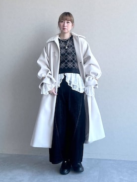 「アイテム（ピアス（両耳用））」を使った、inhhhan®さん（レディース・165cm・40代）の冬コーディネート