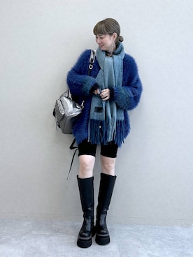 「アイテム（マフラー）」を使った、inhhhan®さん（レディース・165cm）の秋コーディネート