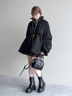 「HARE（ハレ）のアイテム（ジャケット/アウター）」を使った、inhhhan®さん（レディース・165cm）の冬コーディネート