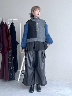 「アイテム（カーゴパンツ）」を使った、inhhhan®さん（レディース・165cm・40代）の秋コーディネート
