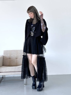 「アイテム（ピアス（両耳用））」を使った、inhhhan®さん（レディース・165cm）の秋コーディネート
