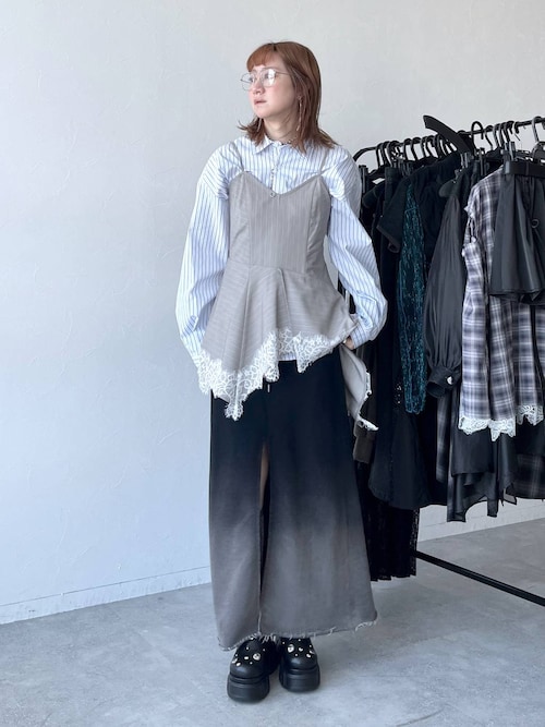 【新品•タグ付】HARE レースドッキングキャミビスチェ ブラック 黒 •完売品 HARE キャミソール レースドッキングキャミビスチェ(HARE