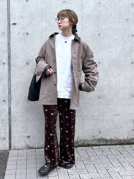 「アイテム（カバーオール）」を使った、inhhhan®さん（レディース・165cm）の秋コーディネート