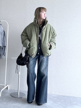 「アイテム（ダウンジャケット/コート）」を使った、inhhhan®さん（レディース・165cm・40代）の秋コーディネート