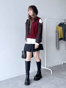 「アイテム（ボストンバッグ）」を使った、inhhhan®さん（レディース・165cm・40代）の秋コーディネート
