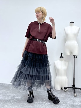 「HARE（ハレ）のアイテム（イヤリング）」を使った、inhhhan®さん（レディース・165cm）の春コーディネート