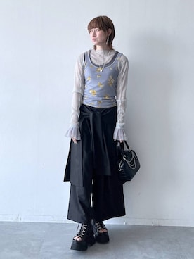 「HARE（ハレ）のアイテム（ブレスレット）」を使った、inhhhan®さん（レディース・165cm）の冬コーディネート