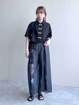 「HARE（ハレ）のアイテム（イヤリング）」を使った、inhhhan®さん（レディース・165cm）の春コーディネート