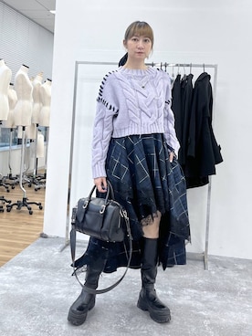 「アイテム（ボストンバッグ）」を使った、inhhhan®さん（レディース・165cm・40代）の秋コーディネート