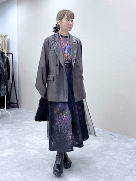 「アイテム（テーラードジャケット）」を使った、inhhhan®さん（レディース・165cm・40代）の秋コーディネート