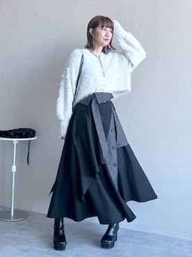 「アイテム（ネックレス）」を使った、inhhhan®さん（レディース・165cm・40代）の冬コーディネート