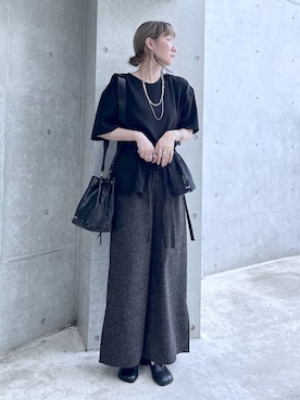 「着痩せ」｜「アイテム（アクセサリー）」を使った、inhhhan®さん（レディース・165cm）の夏コーディネート