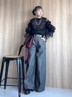 「アイテム（アクセサリー）」を使った、inhhhan®さん（レディース・165cm・40代）の秋コーディネート