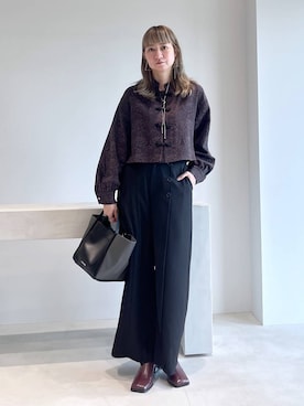 「HARE（ハレ）のアイテム（ピアス（両耳用））」を使った、inhhhan®さん（レディース・165cm）の秋コーディネート