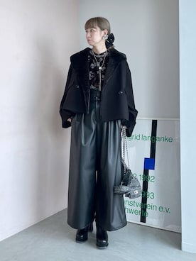 「アイテム（ピーコート）」を使った、inhhhan®さん（レディース・165cm）の秋コーディネート