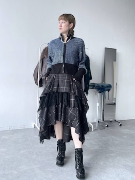 「HARE（ハレ）のアイテム（ピアス（両耳用））」を使った、inhhhan®さん（レディース・165cm）の秋コーディネート