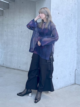 「HARE（ハレ）のパールミックスイヤリング(HARE)（イヤリング）」を使った、inhhhan®さん（レディース・165cm）の春コーディネート