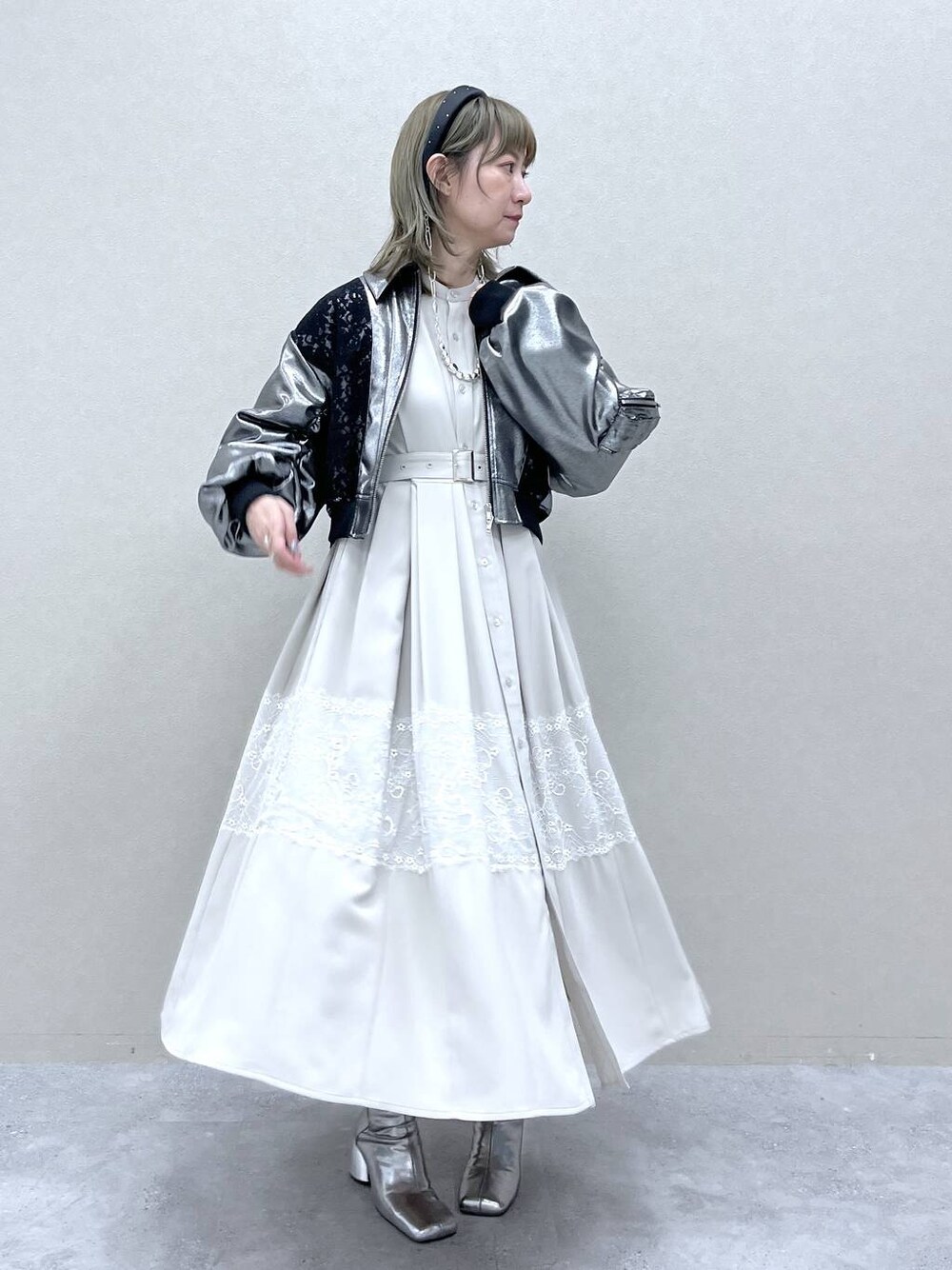 HARE レースドッキングブルゾン 美品 HARE（ハレ）の「レースドッキングブルゾン(HARE)（ブルゾン