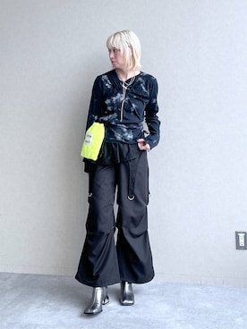 「HARE（ハレ）のアソートチェーンネックレス(HARE)（ネックレス、シルバー系）」を使った、inhhhan®さん（レディース・165cm）の夏コーディネート