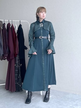 「アイテム（トレンチコート）」を使った、inhhhan®さん（レディース・165cm）の秋コーディネート