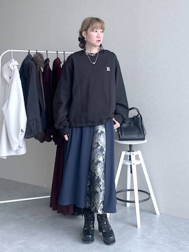 「HARE（ハレ）のアイテム（ピアス（両耳用））」を使った、inhhhan®さん（レディース・165cm）の秋コーディネート