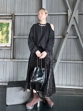 「アイテム（ブーツ）」を使った、inhhhan®さん（レディース・165cm・40代）の夏コーディネート