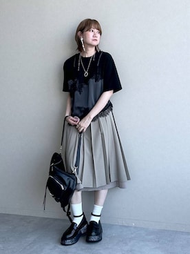 「HARE（ハレ）のアイテム（イヤリング）」を使った、inhhhan®さん（レディース・165cm）の春コーディネート