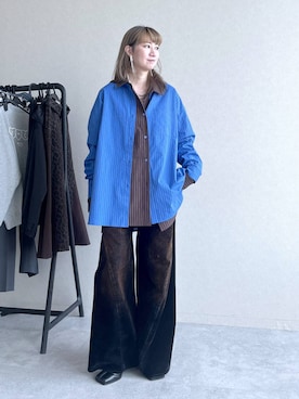 「アイテム（イヤリング）」を使った、inhhhan®さん（レディース・165cm）の冬コーディネート