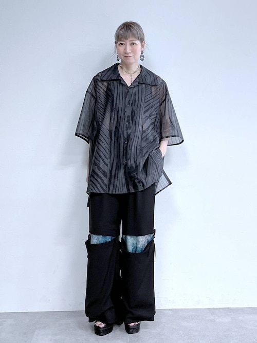 セール】【YUMA TAKAHASHI×HARE】BIGカラーシアーシャツ(HARE