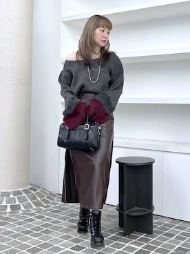 「アイテム（ピアス（両耳用））」を使った、inhhhan®さん（レディース・165cm・40代）の冬コーディネート